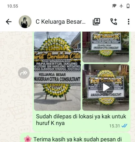 Pengiriman Papan Bunga Duka Simpar Cipunagara